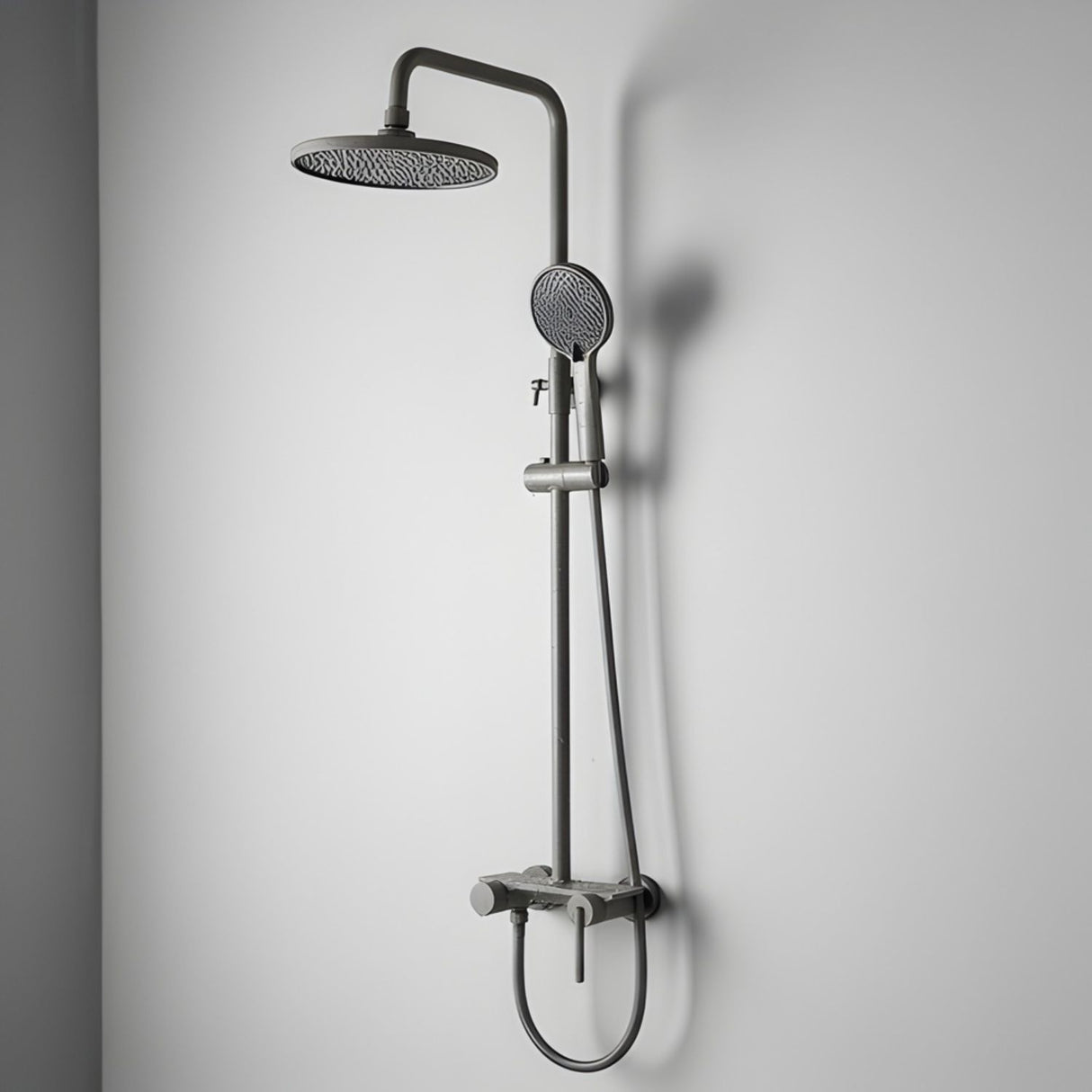 Columna De Ducha Mezcladora Alta Lusso Gris Concreto Monocon