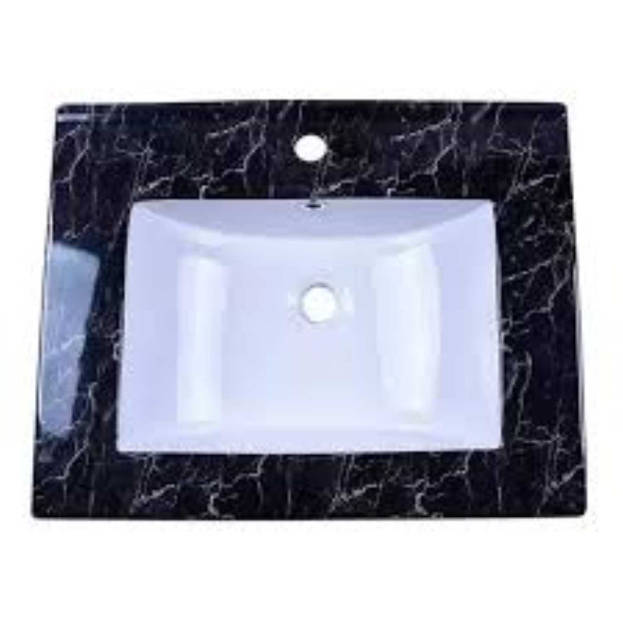 LAVAMANOS INTEGRADO EN PORCELANA NEGRO 60*47CM