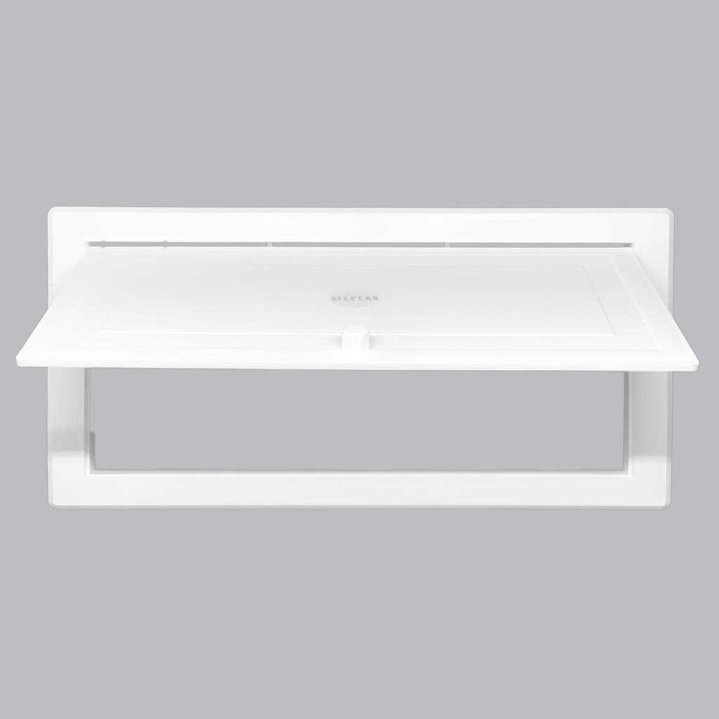 Tapa Registro Plástico Blanco De Int 30 X 15 Alta Calidad