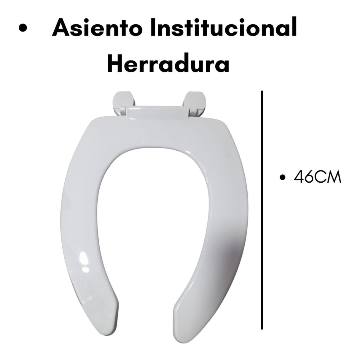 Tapa Asiento Para Sanitario Herradura Institucional 46 x 36 x 1,5 cm