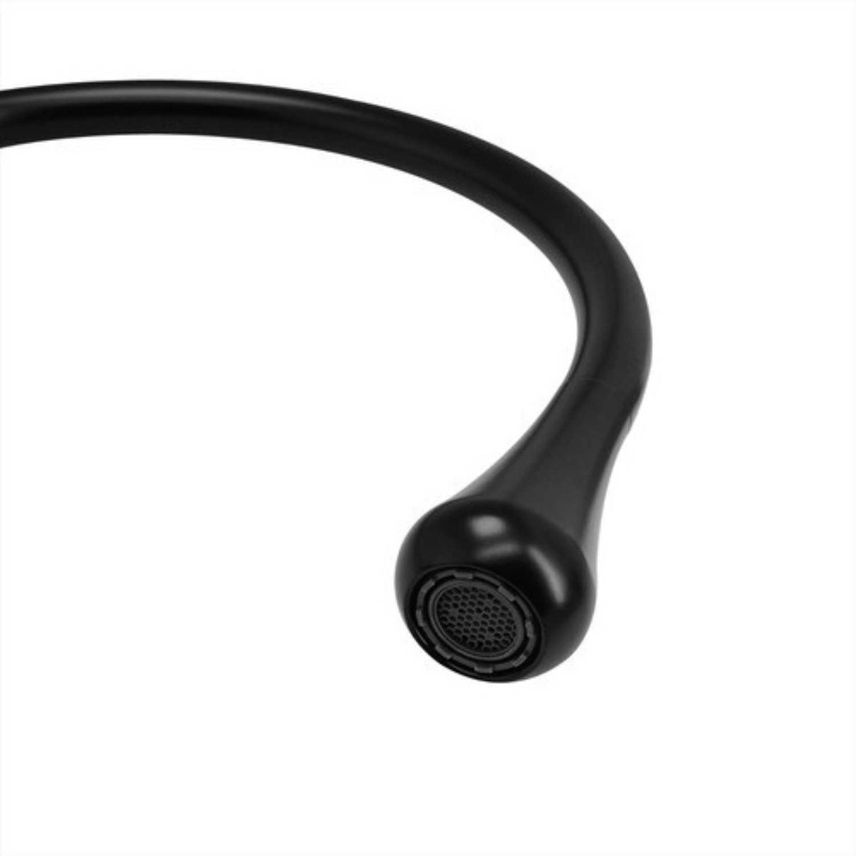 Grifería Monocontrol Akira Negra Mate Cuerpo Alto 46 cm Giratoria 360° para Lavamanos Metálica