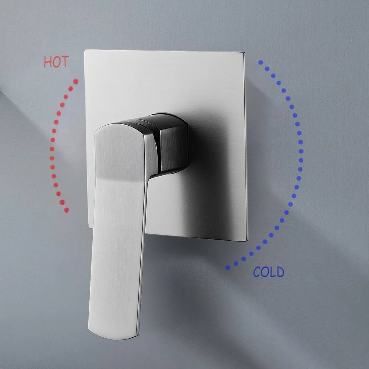 Grifería Ducha Monocontrol Gris Níquel Antihuellas Kassel