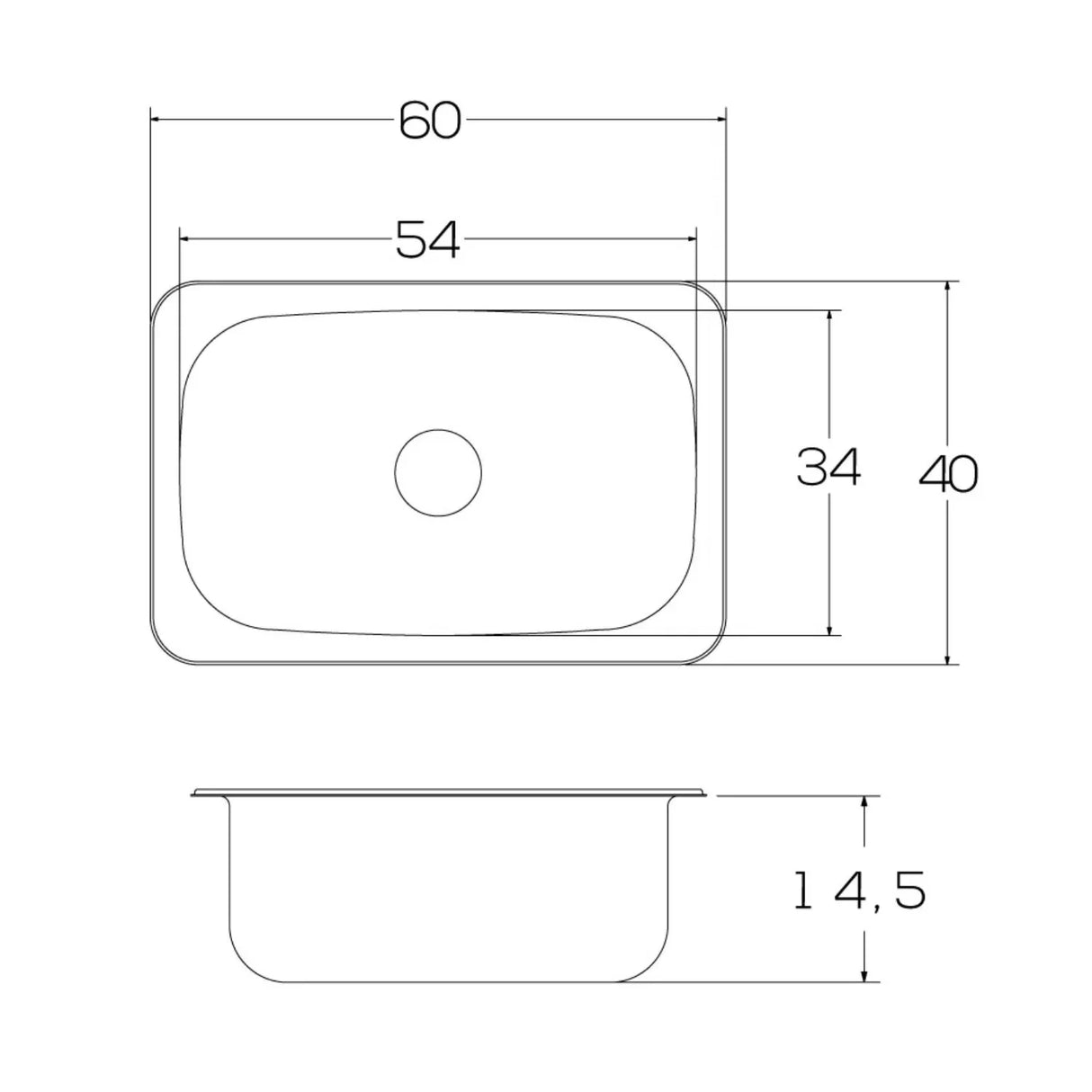 Set Lavaplatos Acero 60x40 + Griferia Sencilla + Sifon y Canastilla
