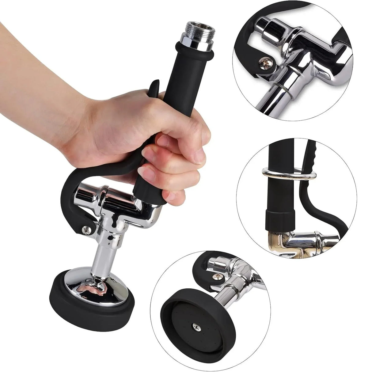 Grifería Mono - Mando Institucional Restaurante - Cromo - Doble Salida - Alta Resistencia