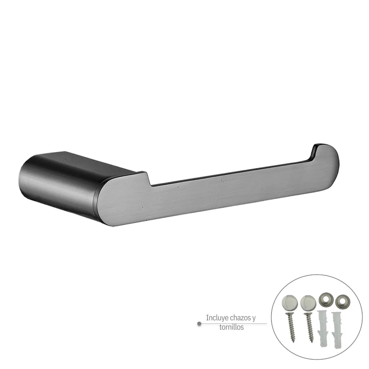 Toallero Kassel gunmetal con tornillos y chazos incluidos