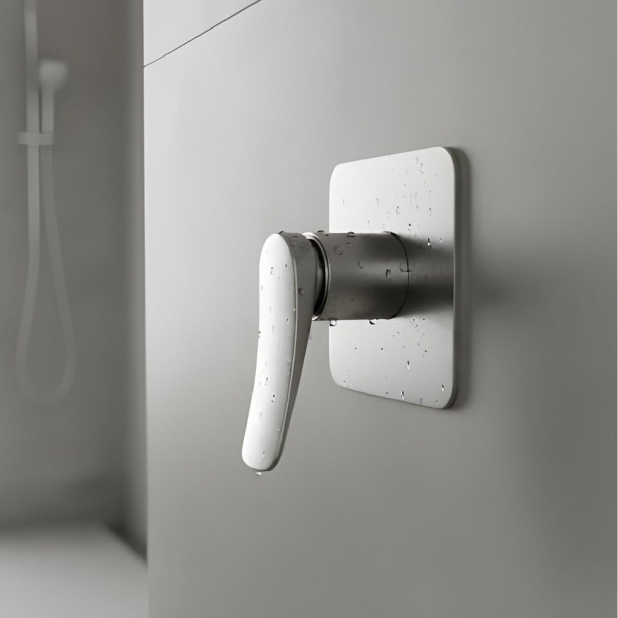 Mezclador Ducha Monocontrol Volare Gris Concreto Diseño Moderno