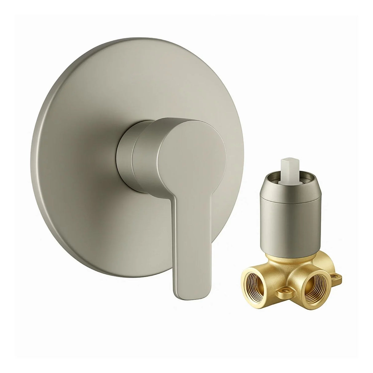 Griferia Ducha Monocontrol Satinada Metalica Cuerpo Bronce