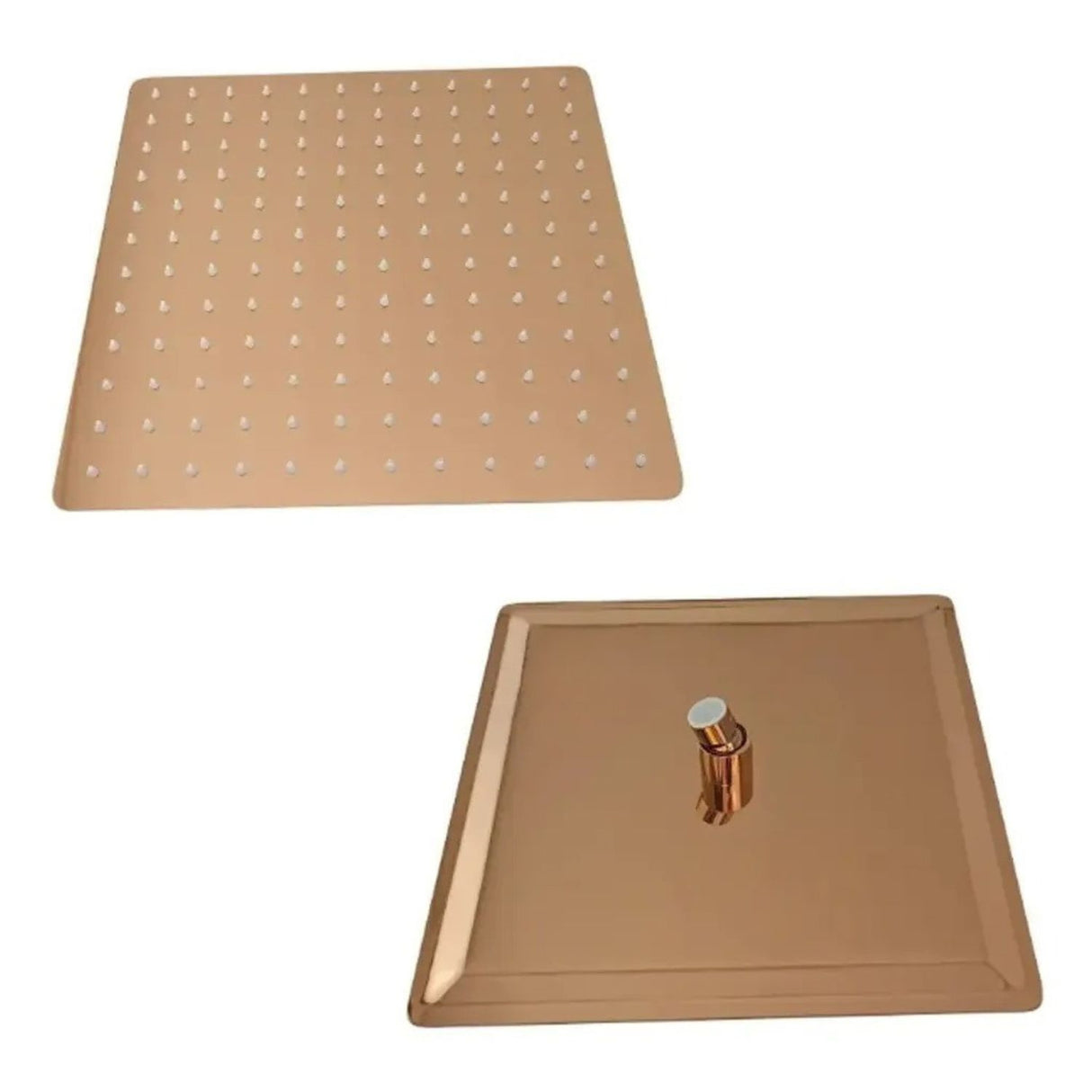 Conjunto de Ducha Orca Oro Rosa con Monocontrol, Regadera 20 x 20 cm y Brazo de 40 cm