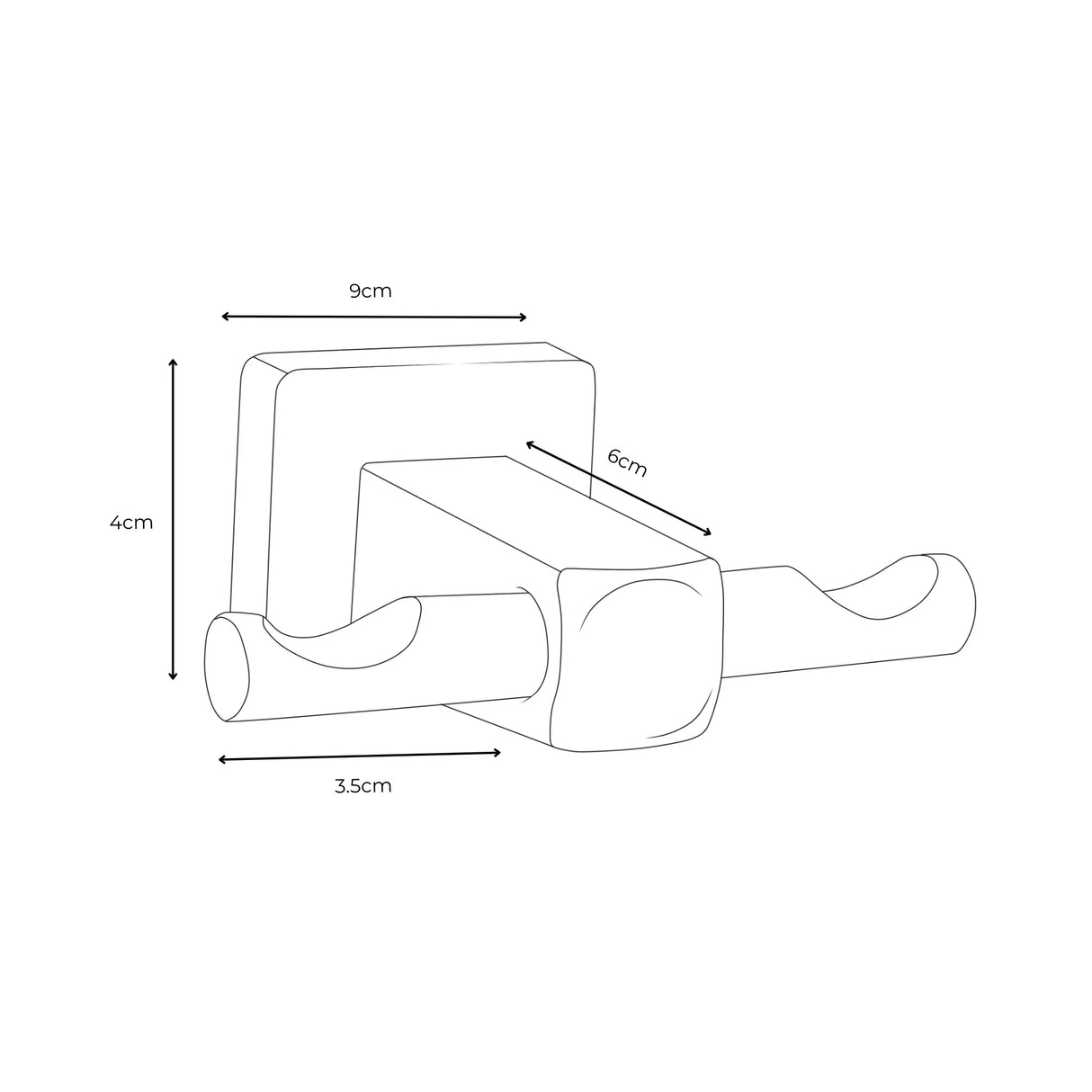 Perchero Doble Cromado de Aluminio