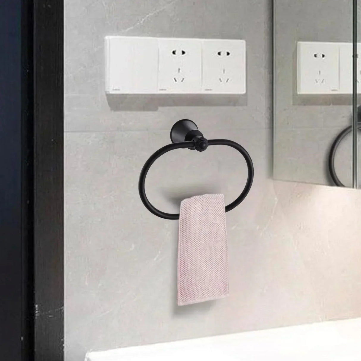 Set De Accesorios Para Baño L. Turmalina Negro (Aluminio) - 3 Piezas