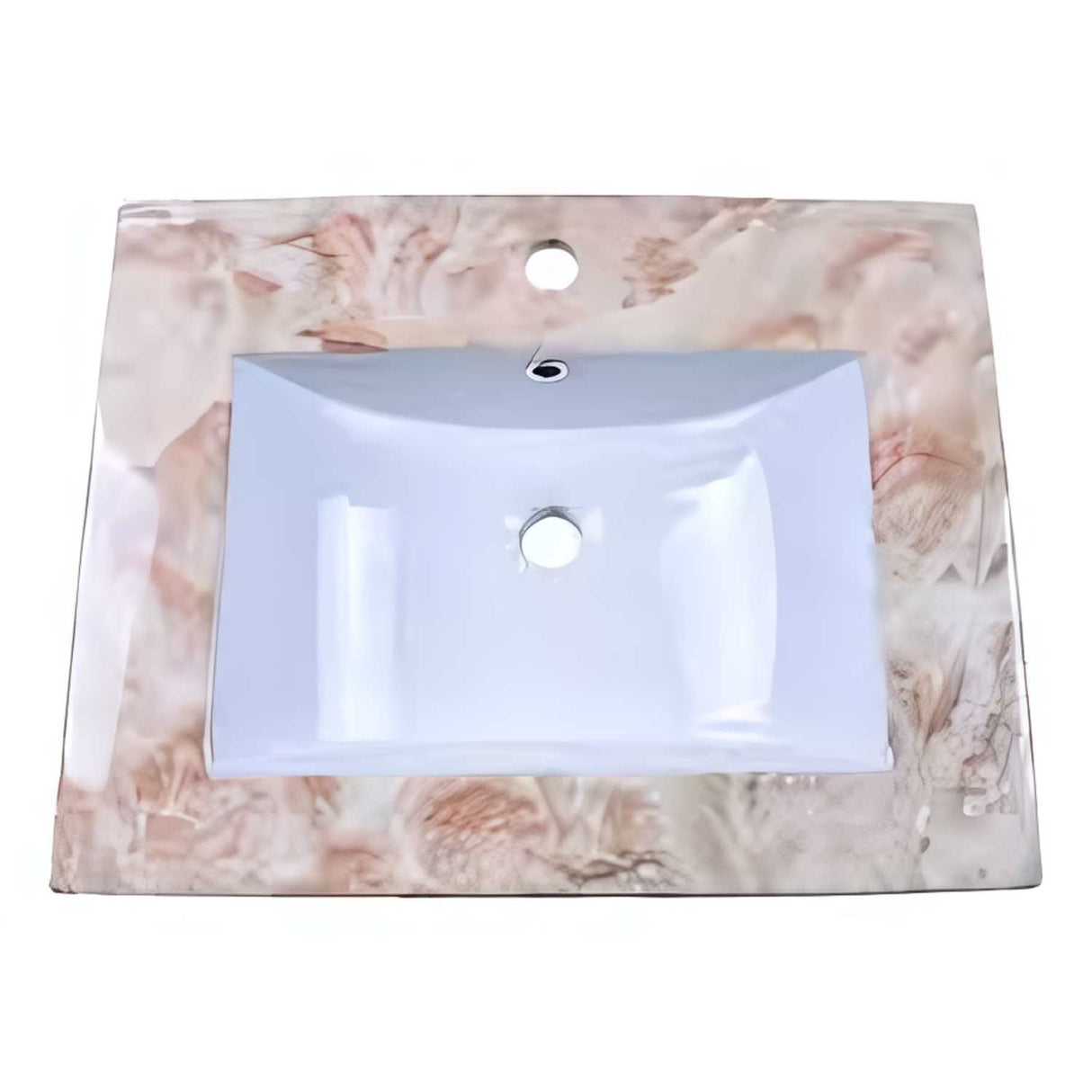 LAVAMANOS INTEGRADO EN PORCELANA BEIGE 60*47CM