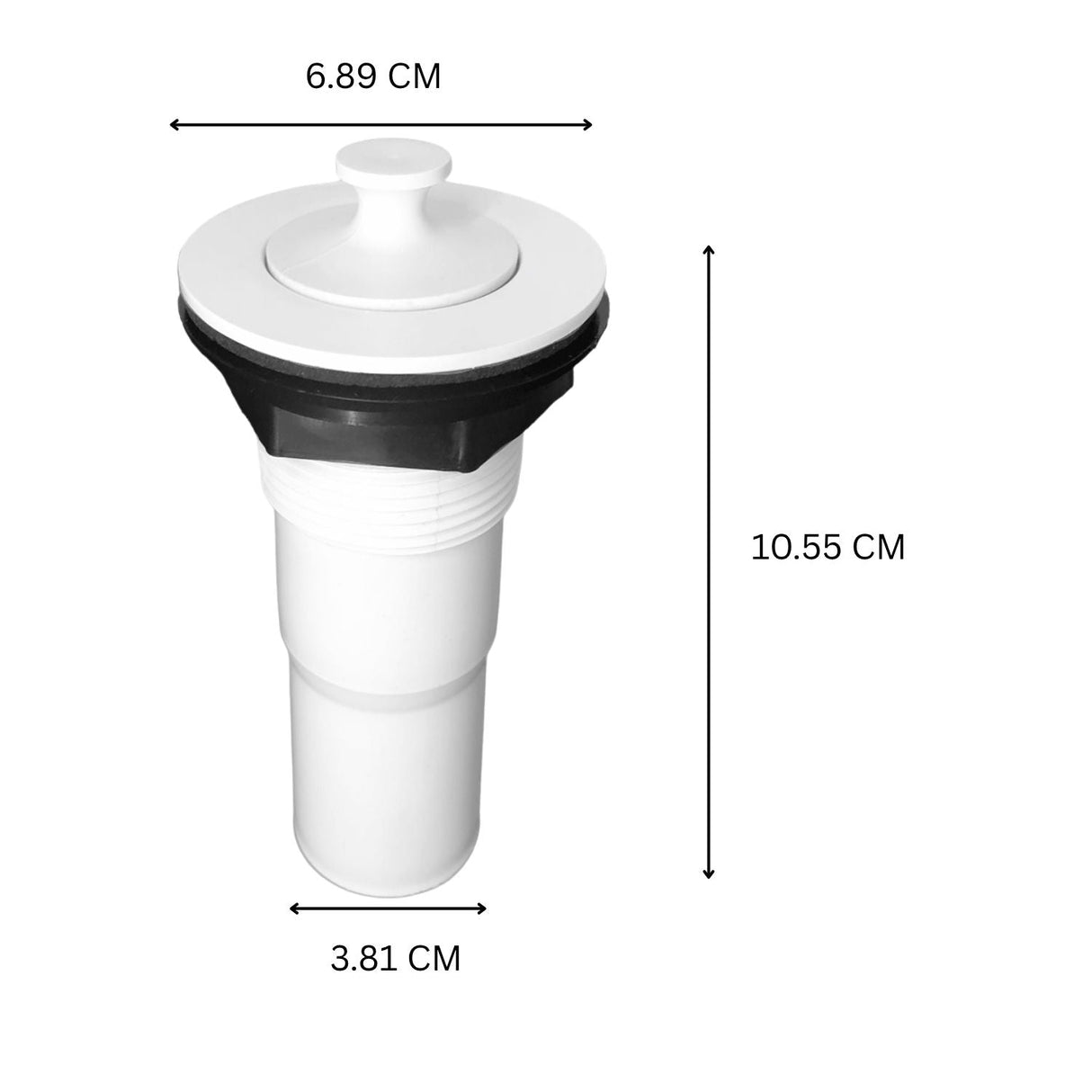 Lavatrapero Plástico Blanco Granito 35X40 + Válvula Pozuelo