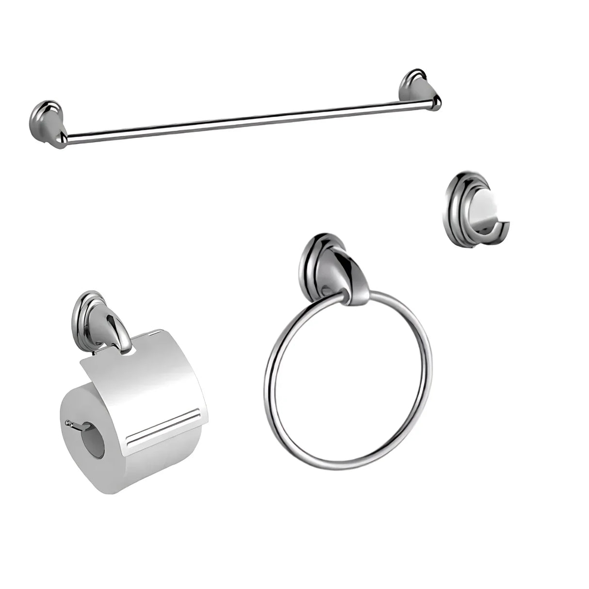 JUEGO ACCESORIOS PARA BAÑO 5 PIEZAS ZINC
