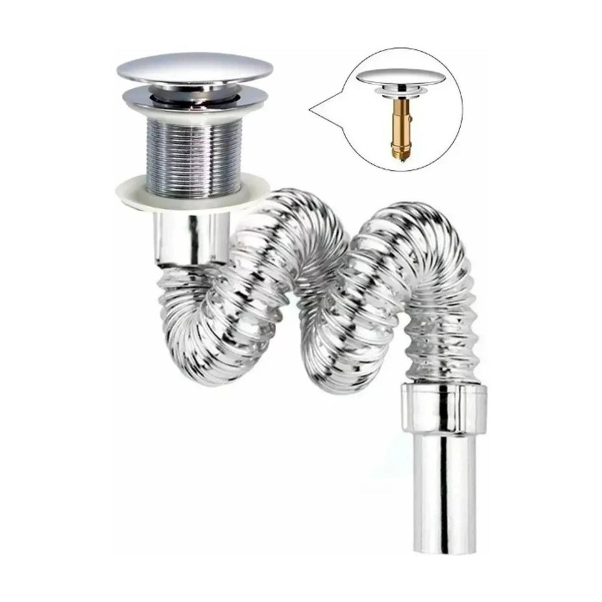 Kit Placa Lavamanos Blanco 51x40cm Griferia Baja Push Flex