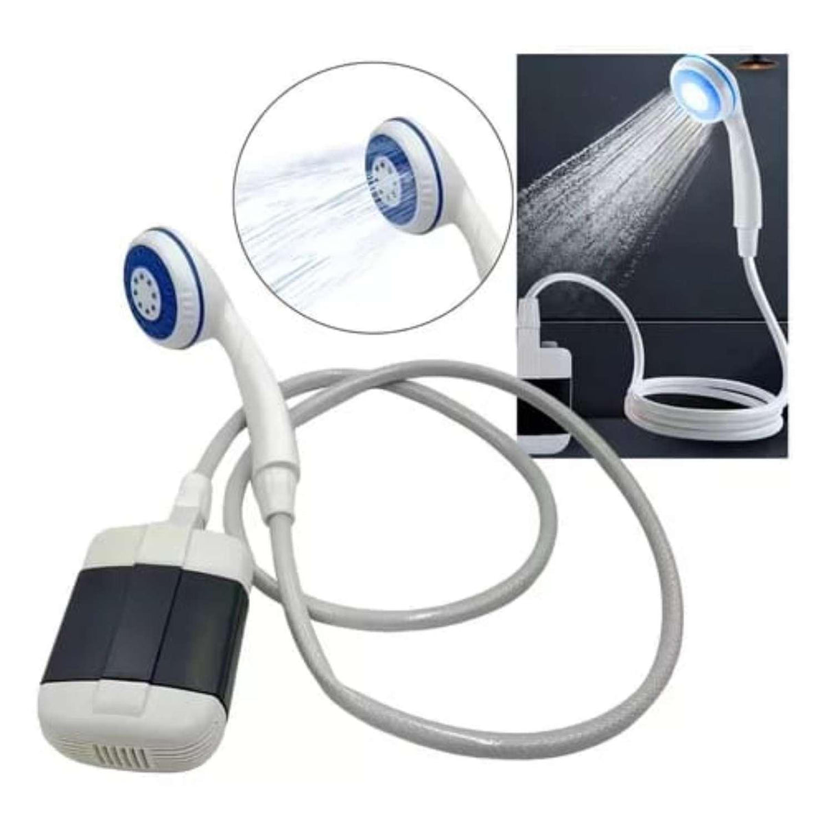 Ducha Portatil Recargable Camping Exterior Pvc Blanca