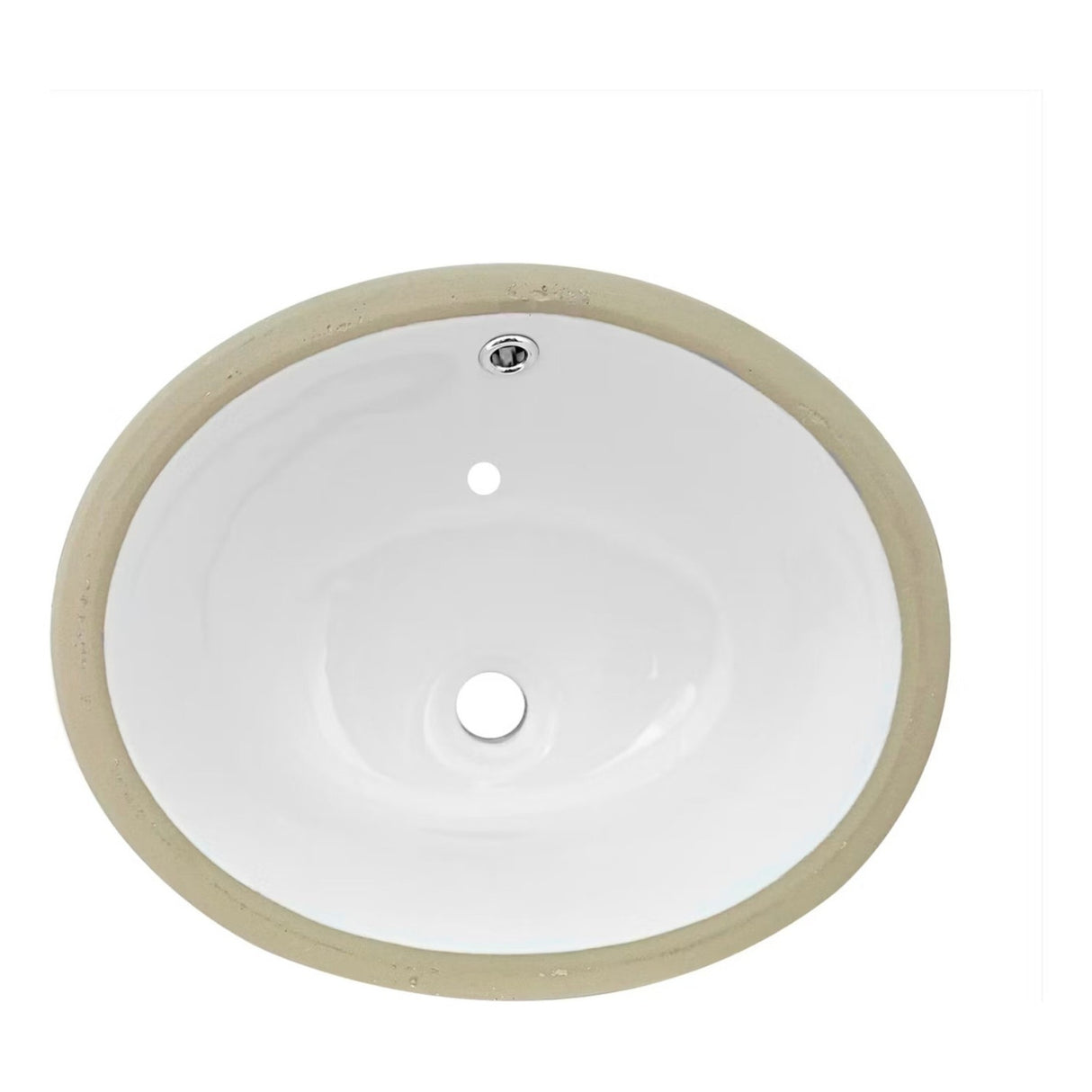 Lavamanos Blanco En Porcelana Diseño Redondo 33 Centímetros