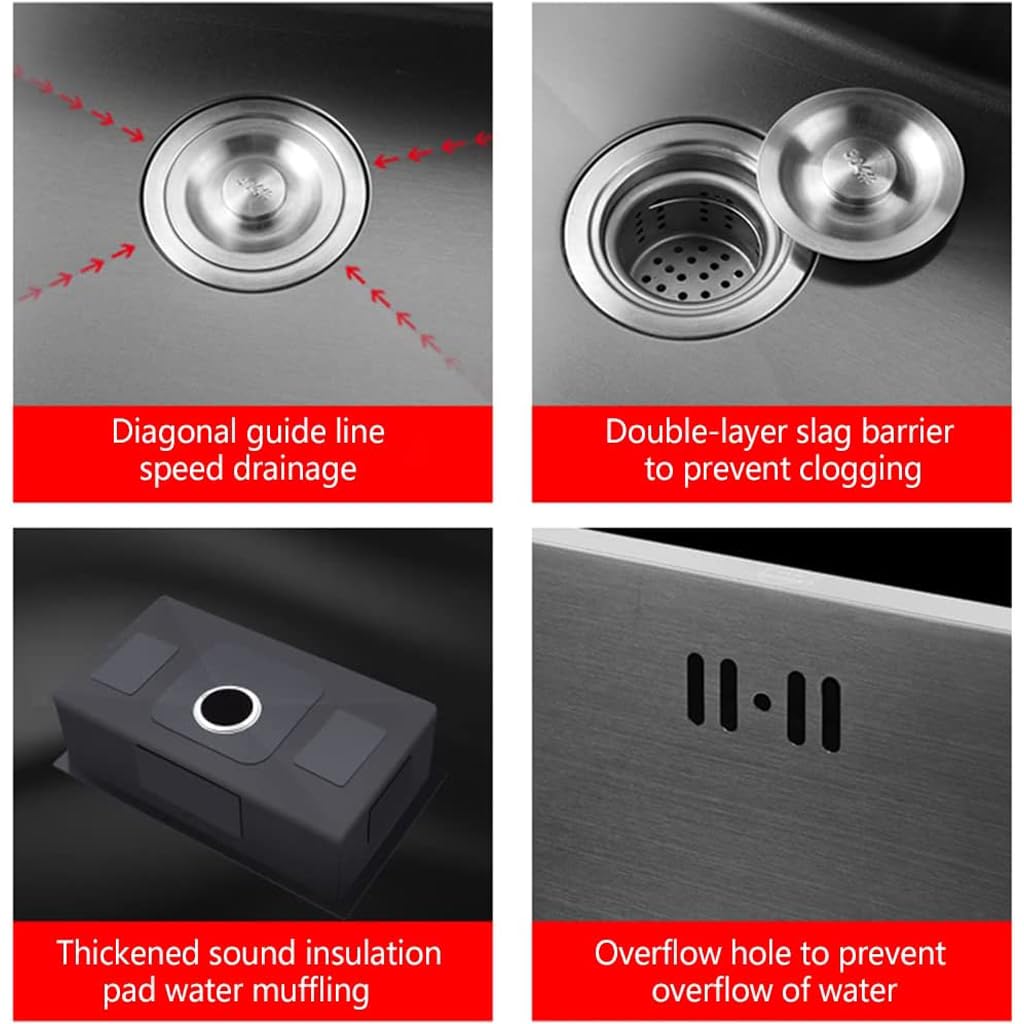 Lavaplatos Lujo de Acero Inoxidable Artline con Estación de Trabajo