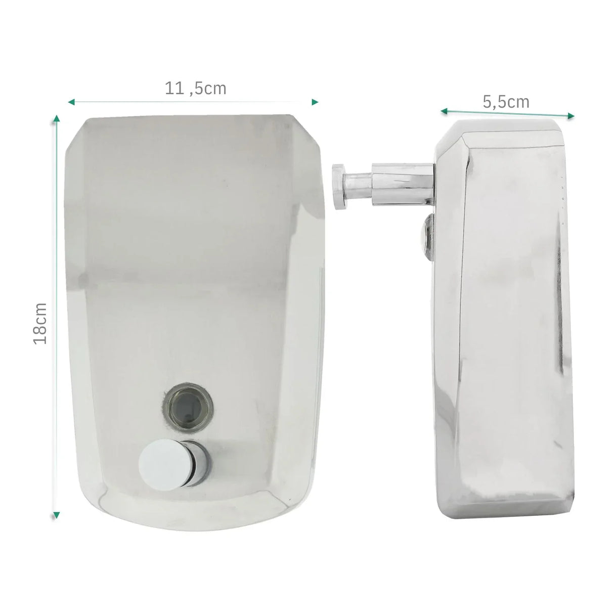 Dispensador Jabón 800 Ml Acero Inoxidable 304 Institucional, Alta Calidad