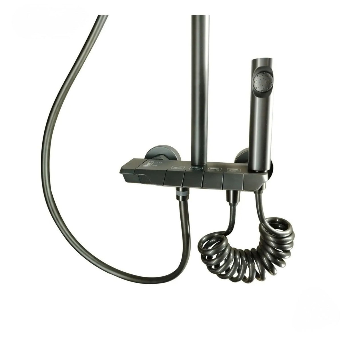 Columna de Ducha Gunmetal 112 cm con Teclado de 4 Funciones