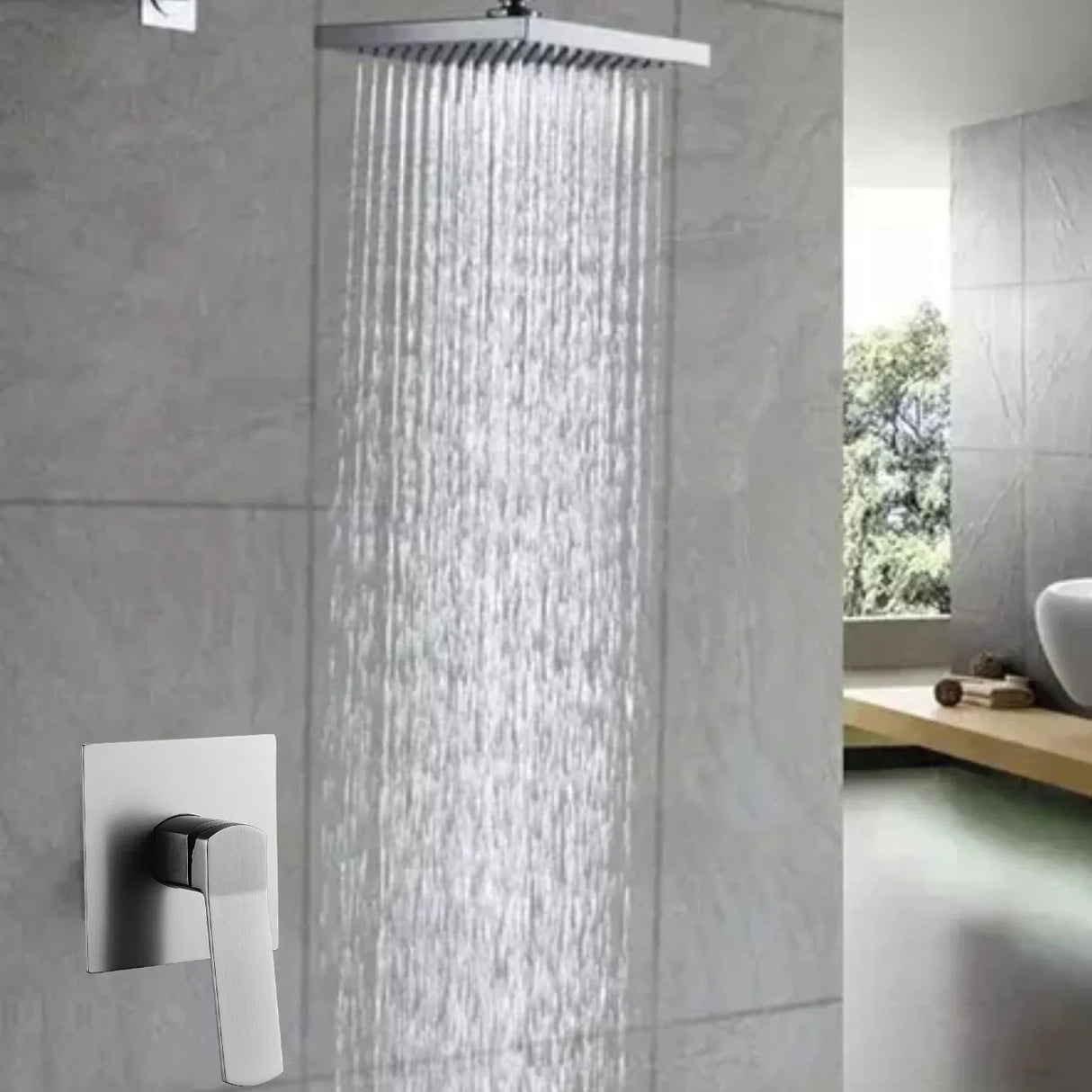 Grifería Ducha Monocontrol Gris Níquel Antihuellas Kassel