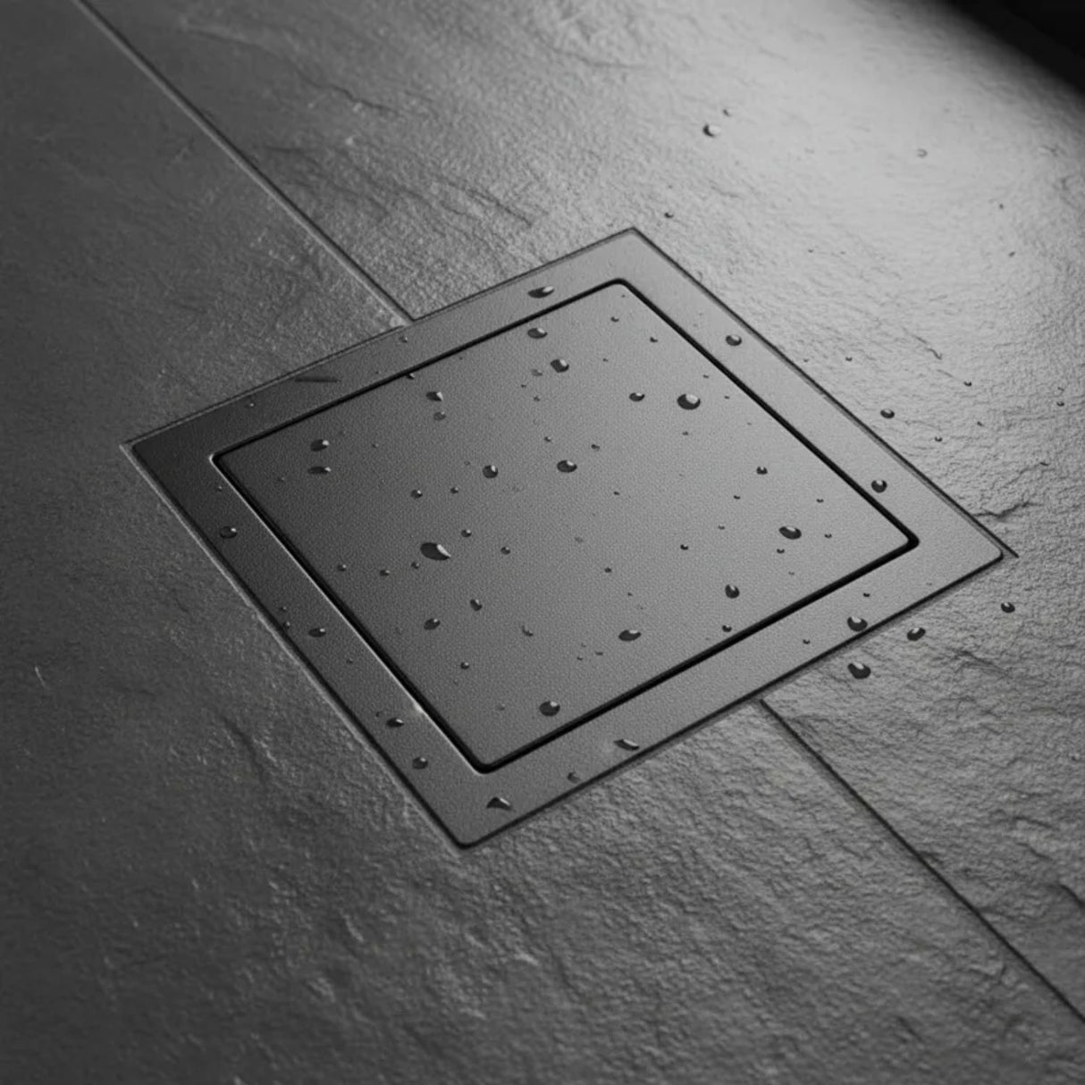 Rejilla Piso Cuadrada 10 X 10 Negro Mate Diseño Moderno SS304