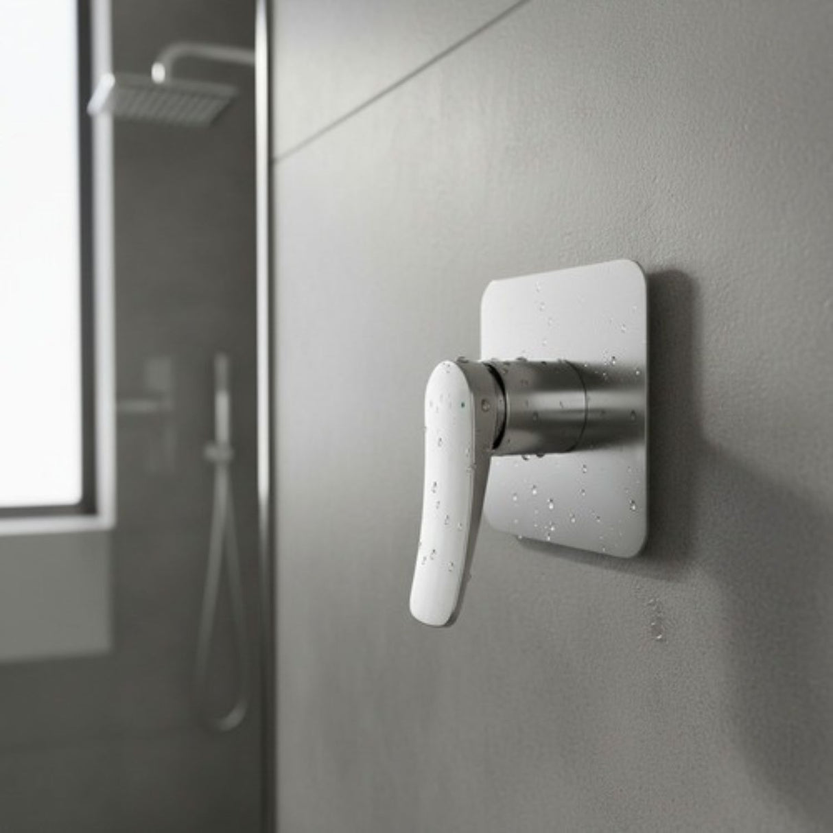 Mezclador Ducha Monocontrol Volare Níquel Texturizado Diseño Moderno