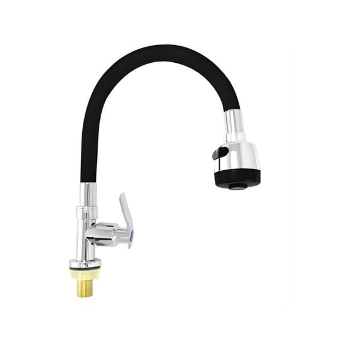 Grifería Flexible Negro Lavaplatos Cuello Silicona 360° Mesa