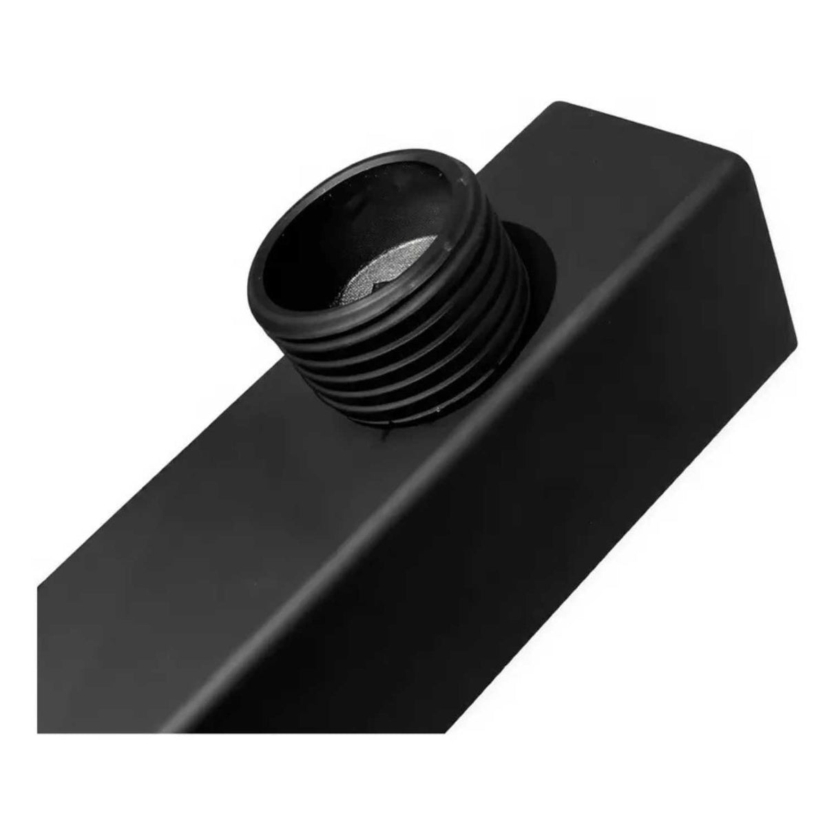 Brazo para Ducha Cuadrado Negro Mate 40 cm en Aluminio para Regadera de Pared