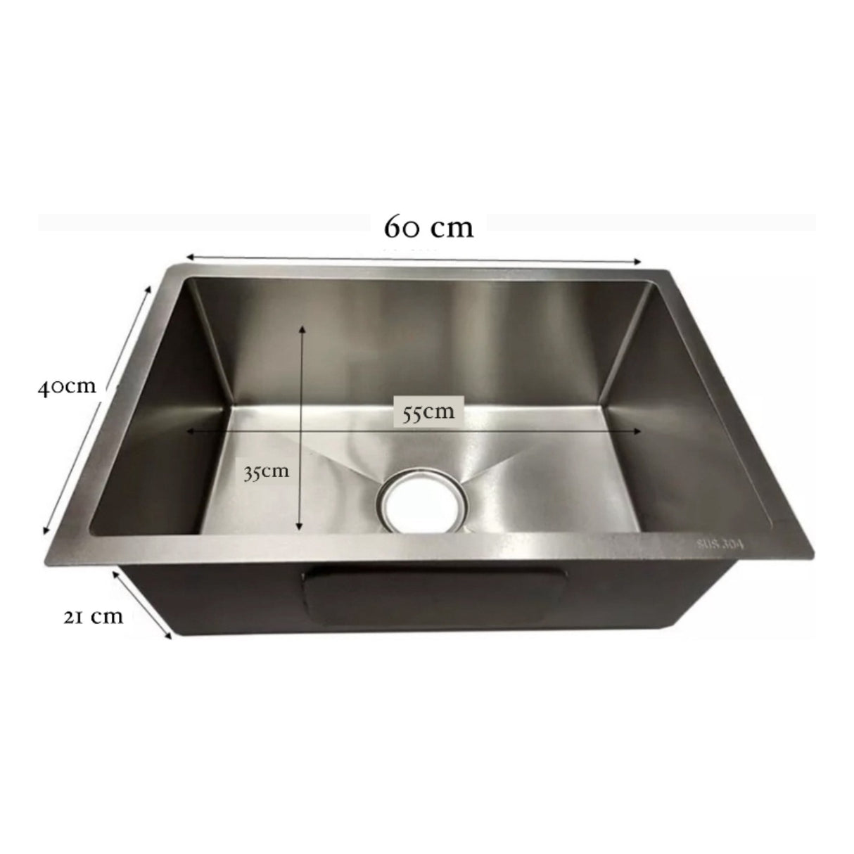 Lavaplatos Empotrar Acero Inoxidable Silver 60x45cm Alta Resistencia