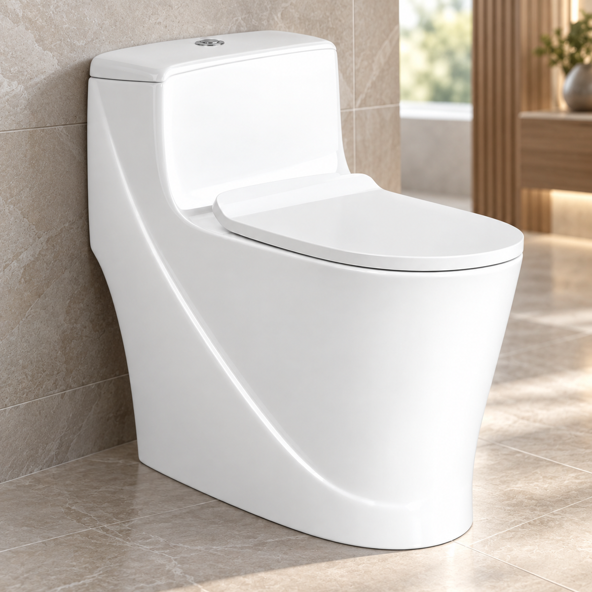 Sanitario One Piece S-Trap 300 mm con Veta 68 x 37,5 x 63 cm - ambientación cercana