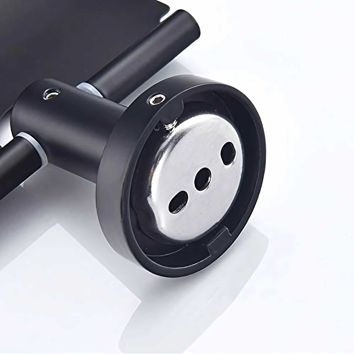 Porta Rollo con Tapa Negro Mate para Baño | Accesorio Moderno y Elegante