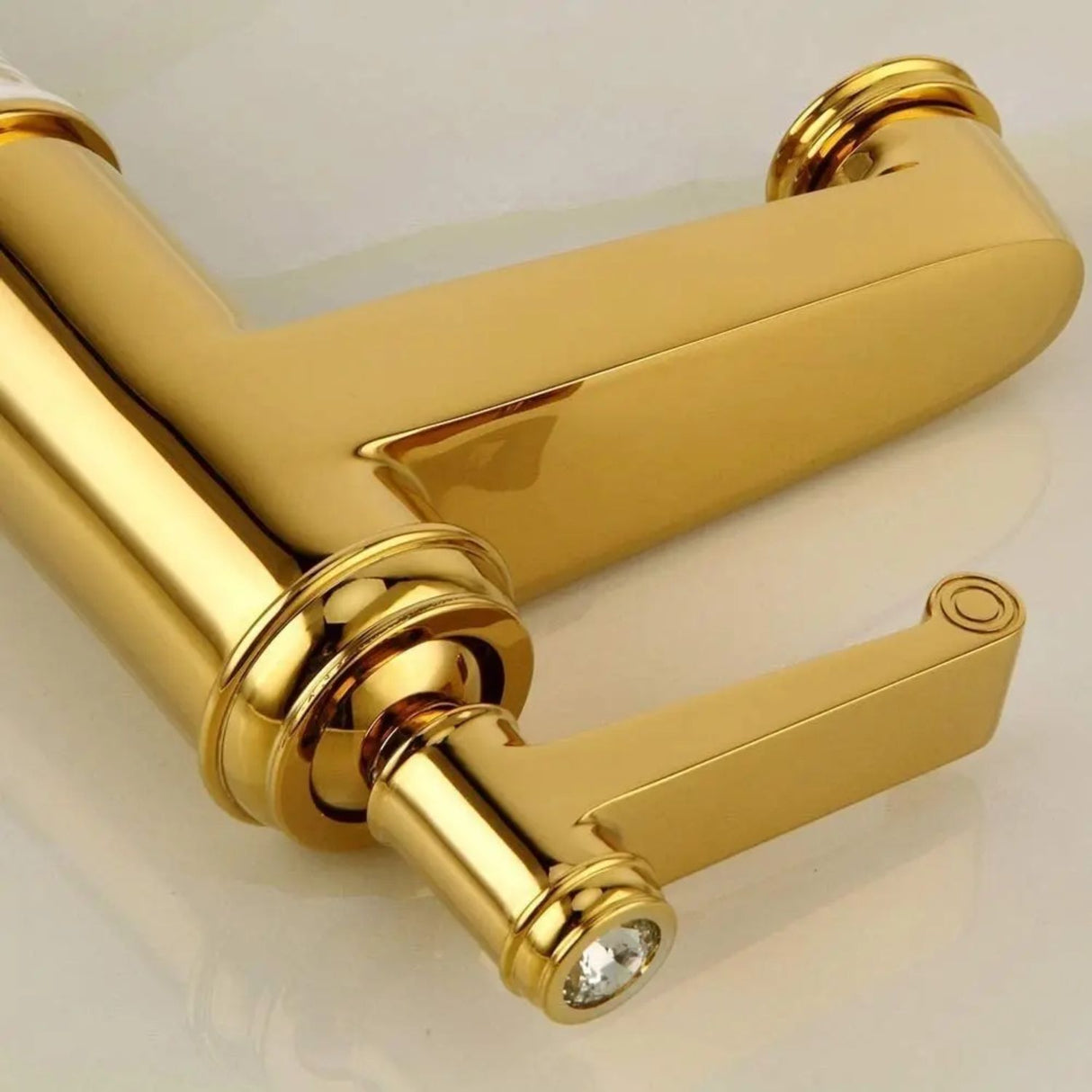 Grifería Monocontrol Lavamanos Bajo Egipto Oro Vintage | Diseño Elegante para Baño Moderno