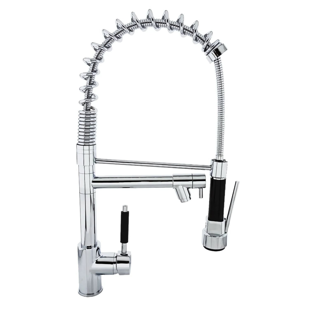 Grifería monocontrol espiral gourmet doble salida cromada - vista complementaria
