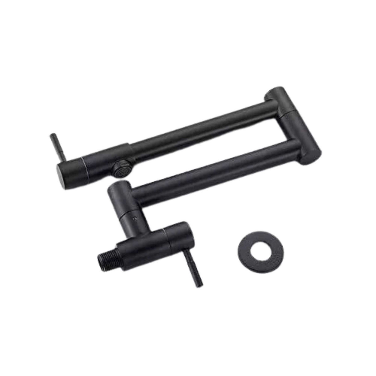 Llave Pared Escualizable Acero Inoxidable 304 Negro Mate 58 cm | Grifería Flexible Moderna