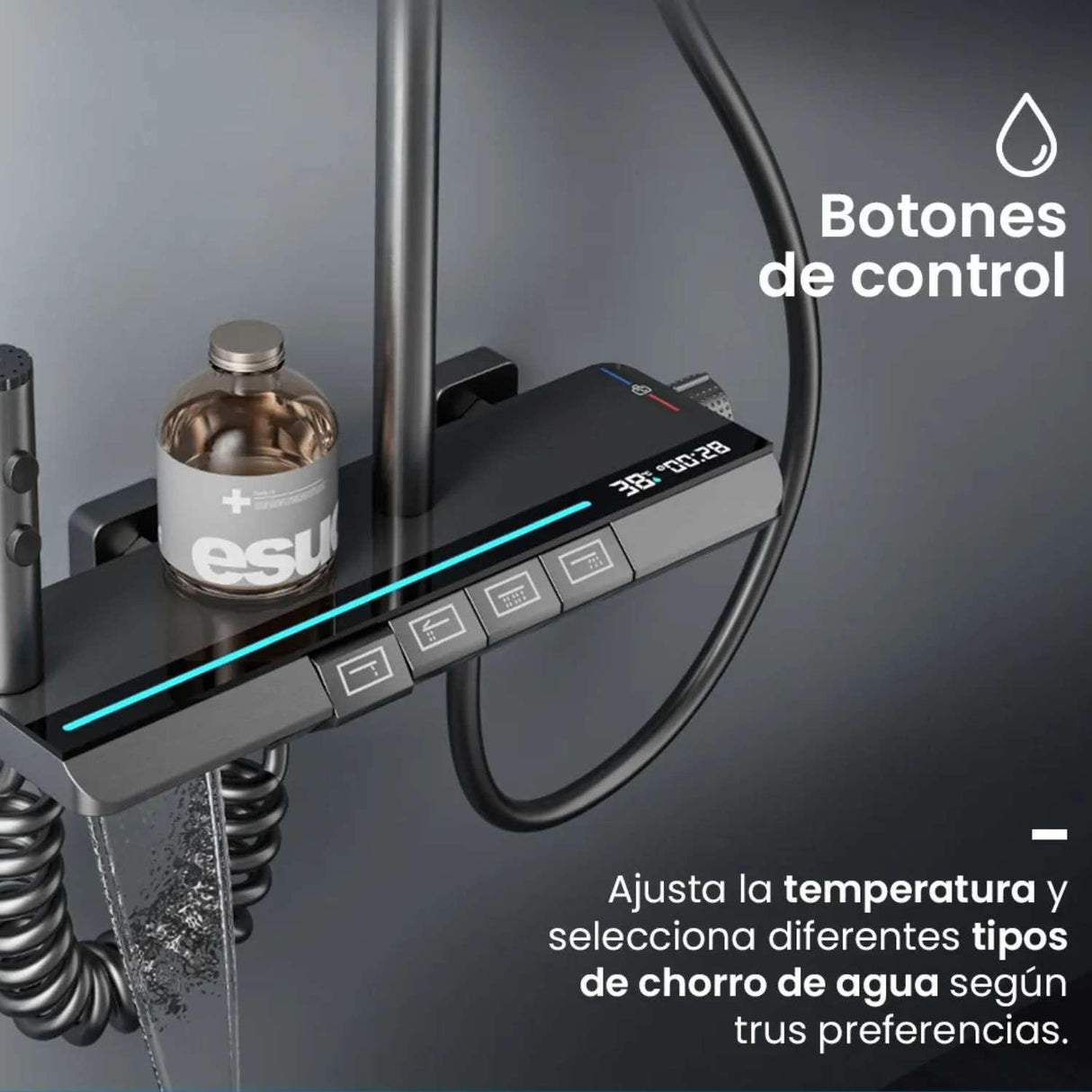 Ducha Inteligente Digital Pantalla Temperatura Ajuste Modos