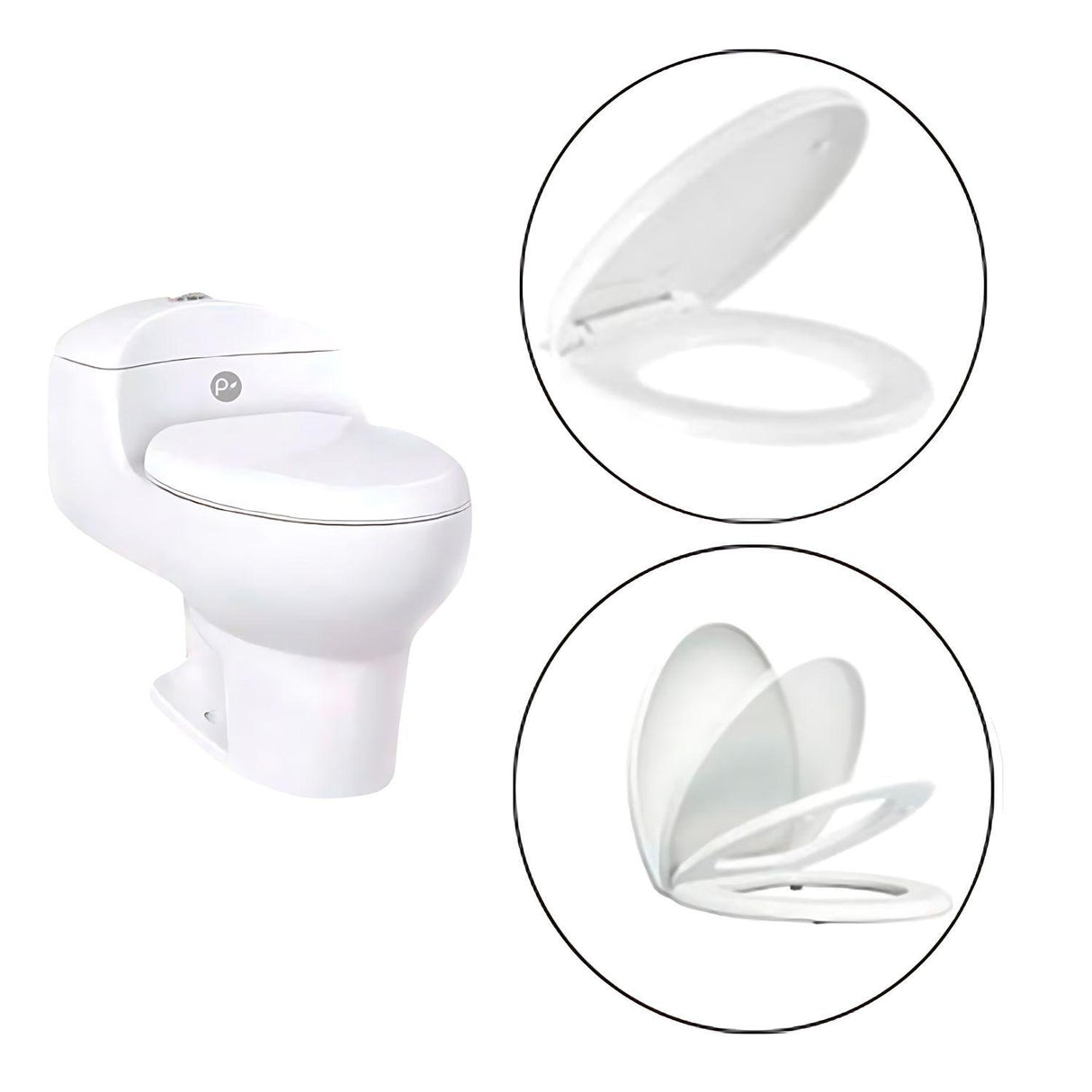 Asiento Sanitario Redondo Caída Lenta Lujo Universal