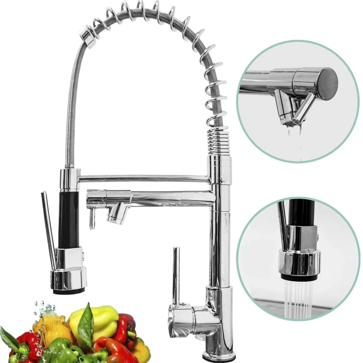 Grieria de Fregadero de Cocina Monomando Extraíble con Muelle – Diseño Moderno y Funcionalidad Superior