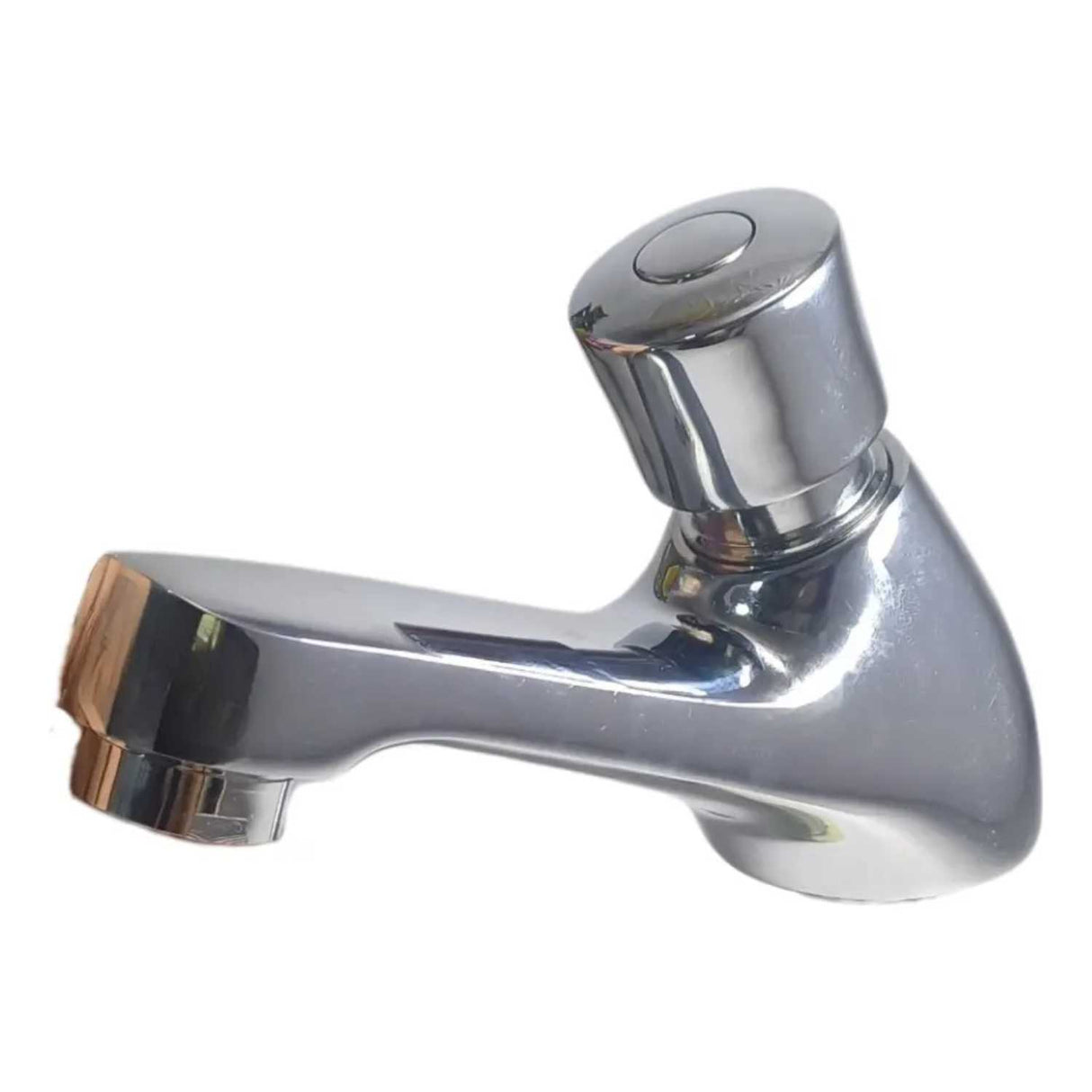Llave Lavamanos Push Tipo Pesada Cromada 14 cm | Grifería Temporizada con Cierre Automático