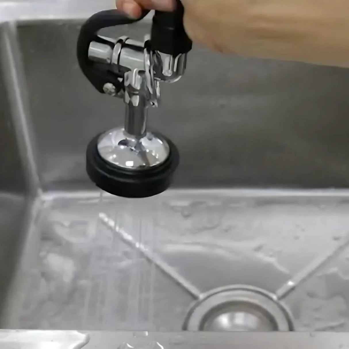 Grifería Mono - Mando Institucional Restaurante - Cromo - Doble Salida - Alta Resistencia