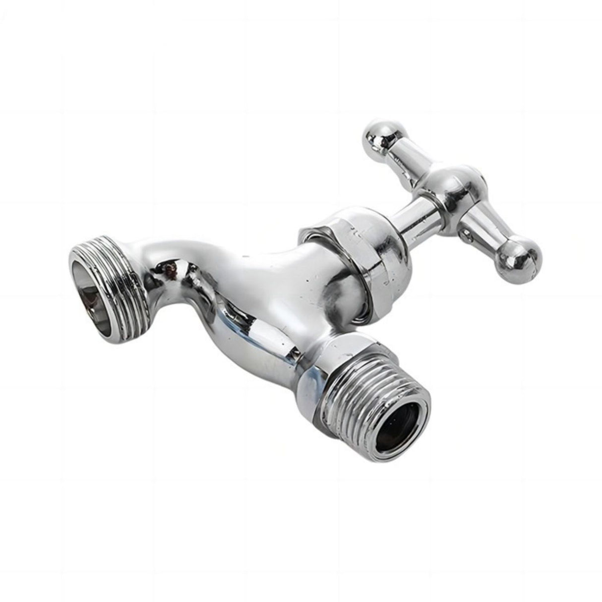 Llave Terminal Cromada 1/2” – Grifo Metálico Resistente para Uso Doméstico y Exterior
