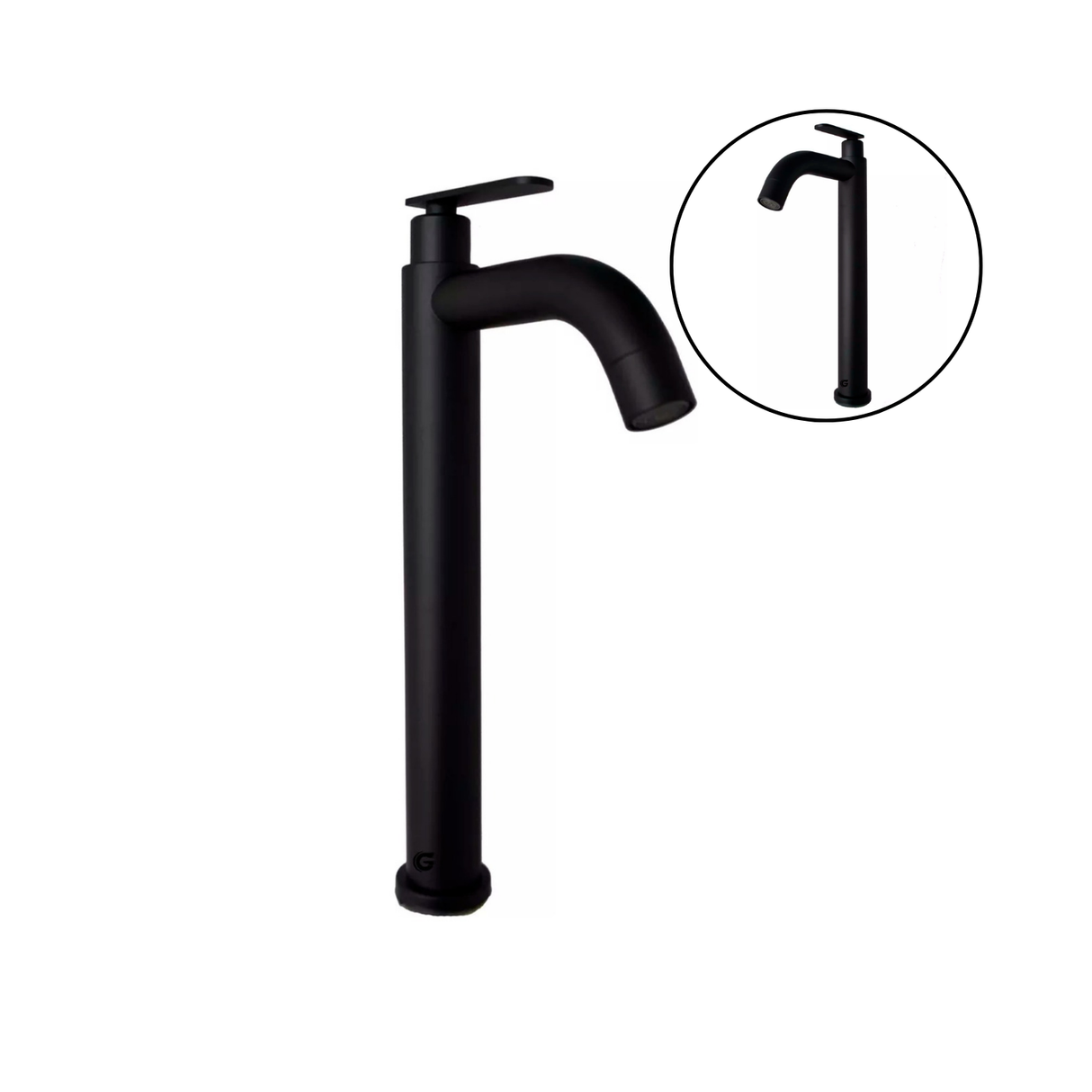 Grifería Lavamanos Agua Fría Negro Mate