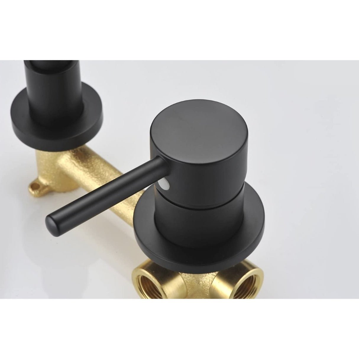 Grifería Monocontrol Lavamanos Pared Negro Mate Vintage