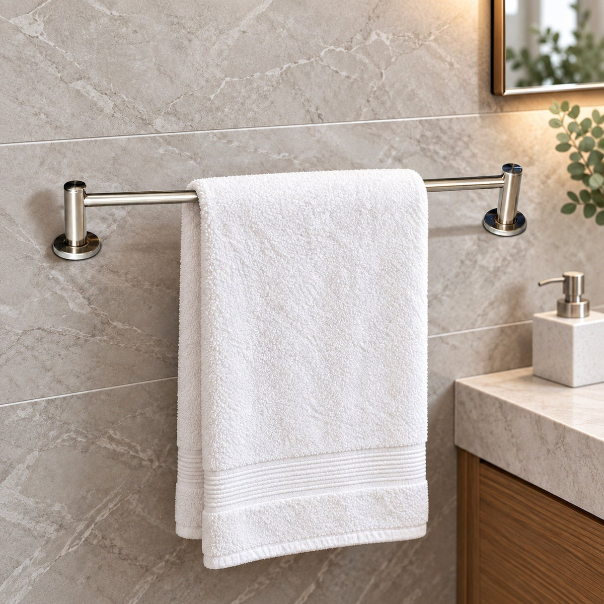 Toallero Barra Cromado Para Baño
