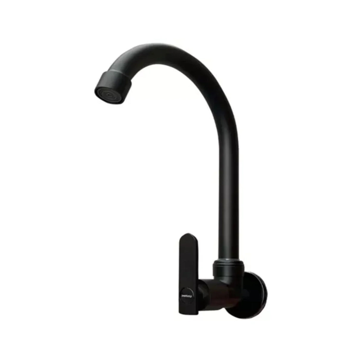 Grifería De Pared Para Lavaplatos Negra Agua Fría