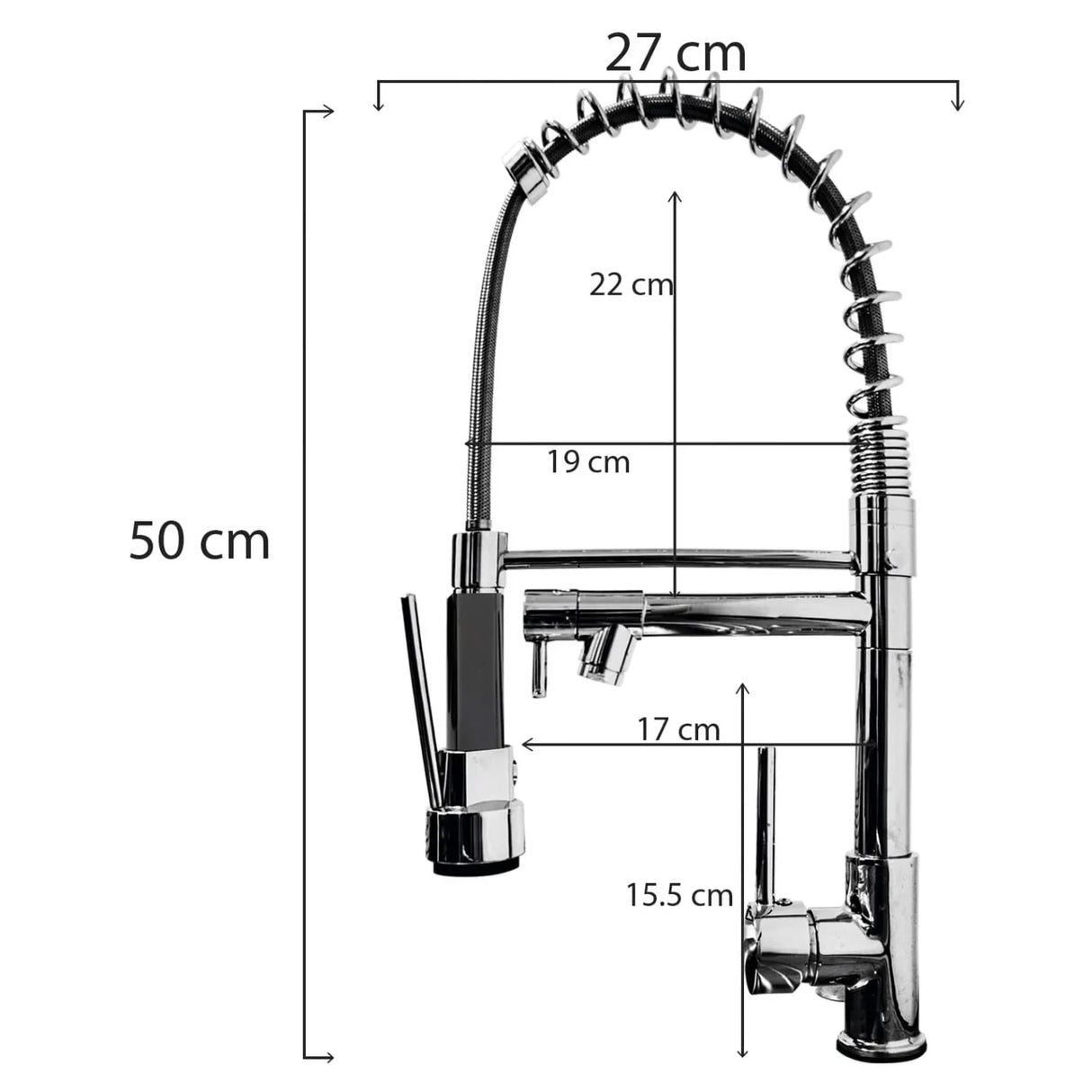 Grieria de Fregadero de Cocina Monomando Extraíble con Muelle – Diseño Moderno y Funcionalidad Superior