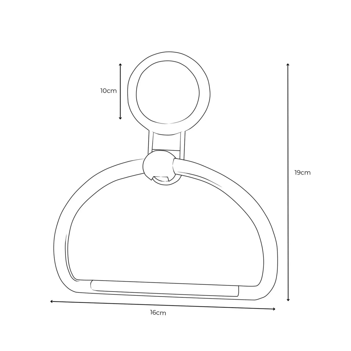 Toallero Semi-Aro con Ventosa Color Blanco - Super Adherente, Soporta hasta 2kg, Fácil Instalación, Sin Perforar Paredes