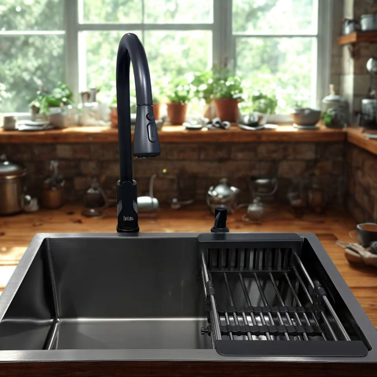 Lavaplatos Acero Inoxidable 304 Negro 60 x 45 x 21 cm