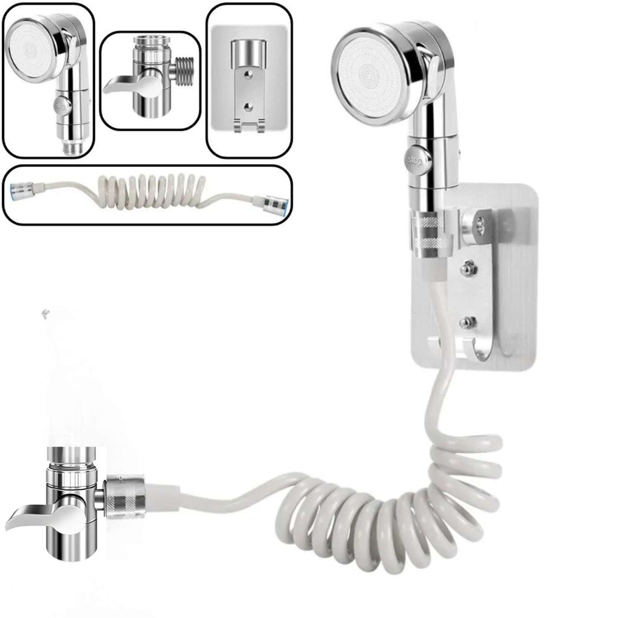 Extensor de Grifo con Ducha de Mano Flexible Alta Presión para Lavamanos