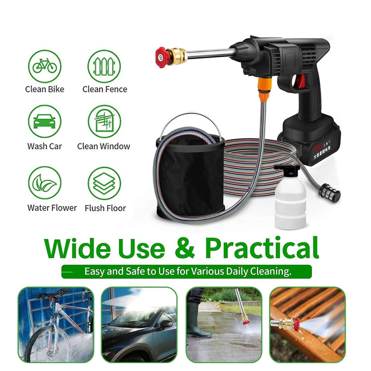 Hidrolavadora Inalámbrica Portátil 48V