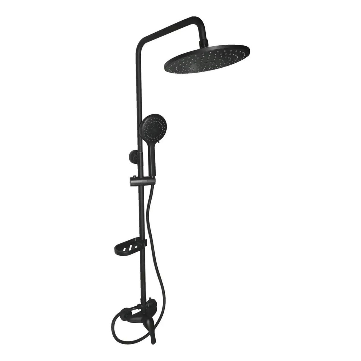 Columna de Ducha Notte Negra 114 cm con Monomando y Teleducha de 5 Funciones